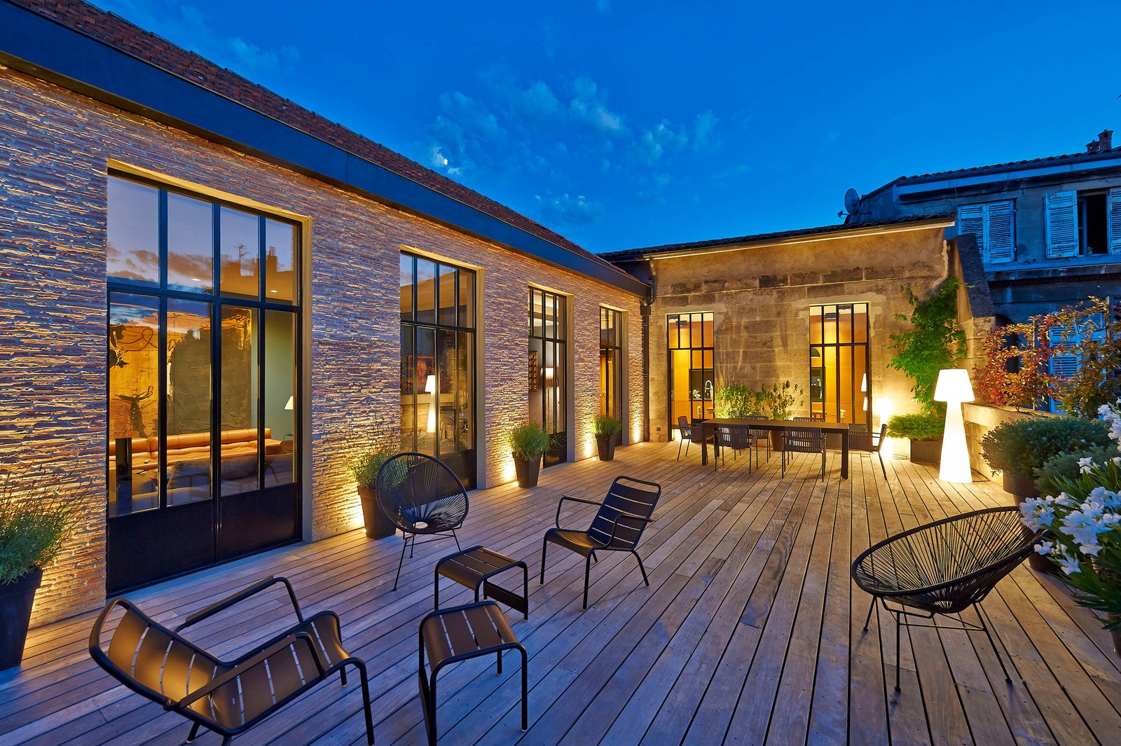 Outdoor terrace lighting