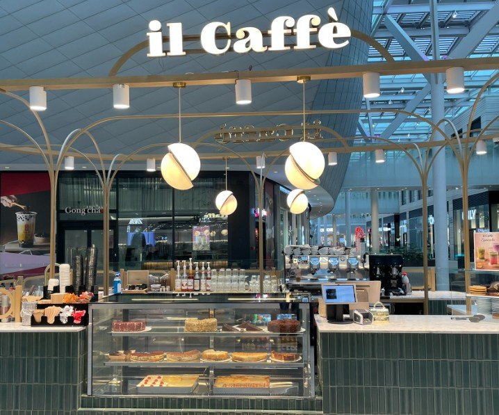Il caffé Dockx Bruxelles comptoir caisse