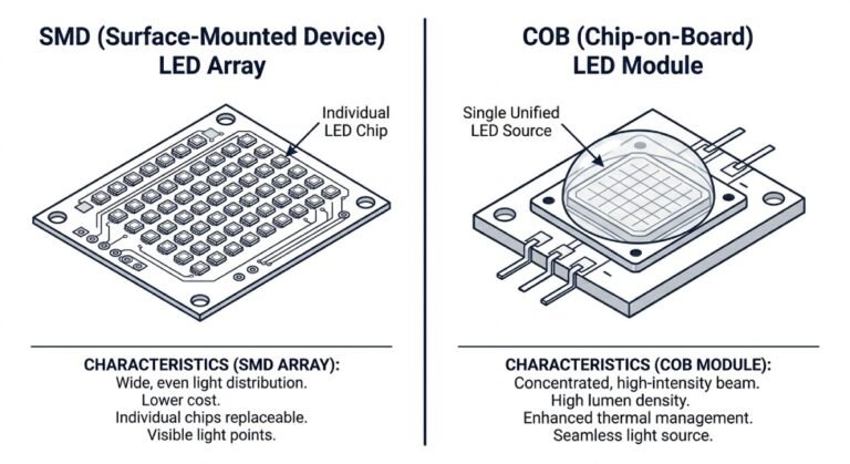 SMD vs COB : quelle technologie LED choisir pour votre projet d&rsquo;éclairage ?