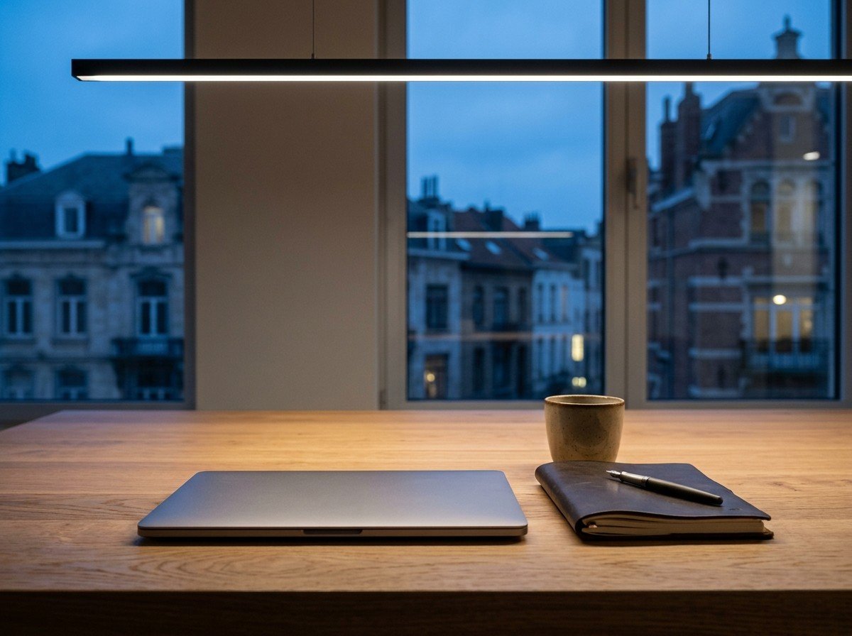 Éclairé en blanc bureau